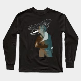 Boar Smoke Dark Long Sleeve T-Shirt